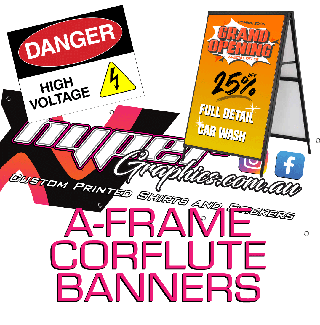 a-frames and corflute signage Caboolture